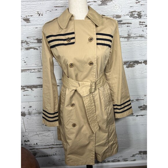 CABI Runway Trench Coat Khaki Size XS Style #6669 NWOT - Picture 3 of 6